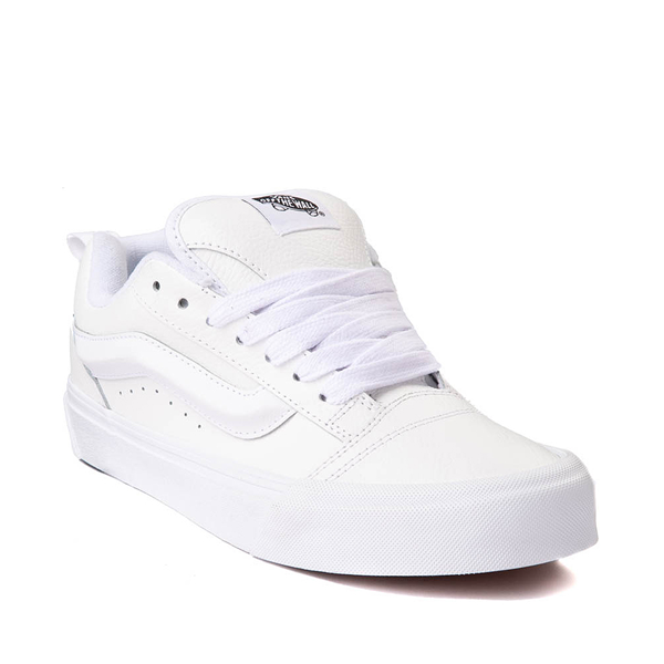 alternate view Vans Knu Skool Leather Skate Shoe - True White MonochromeALT5