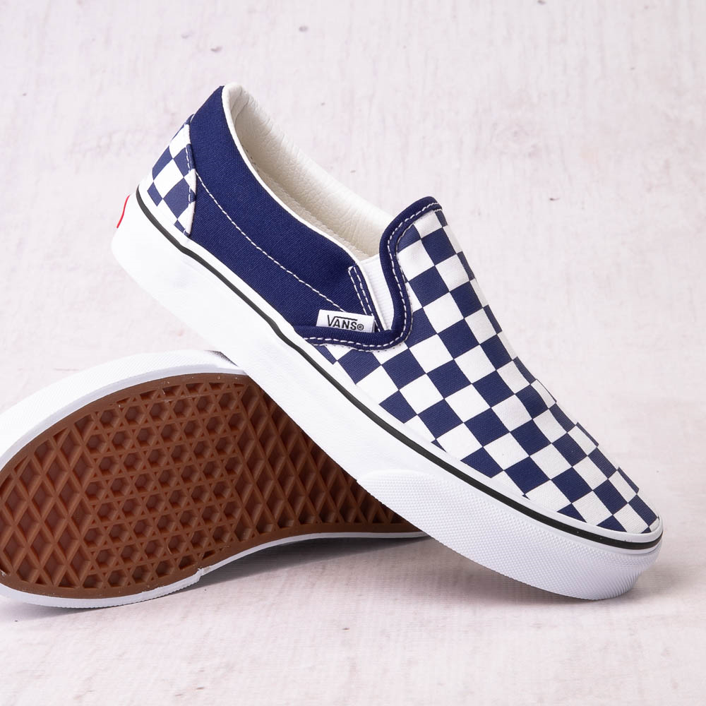 Vans Slip-On Checkerboard Skate Shoe - Beacon Blue