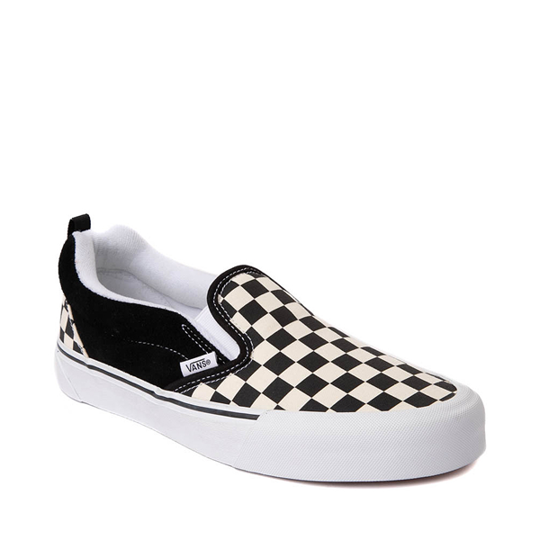 alternate view Vans Knu Slip-On Checkerboard Skate Shoe - Black / WhiteALT5