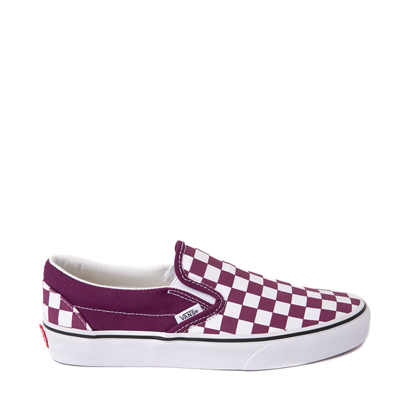 Vans Slip-On Checkerboard Skate Shoe - Dark Purple