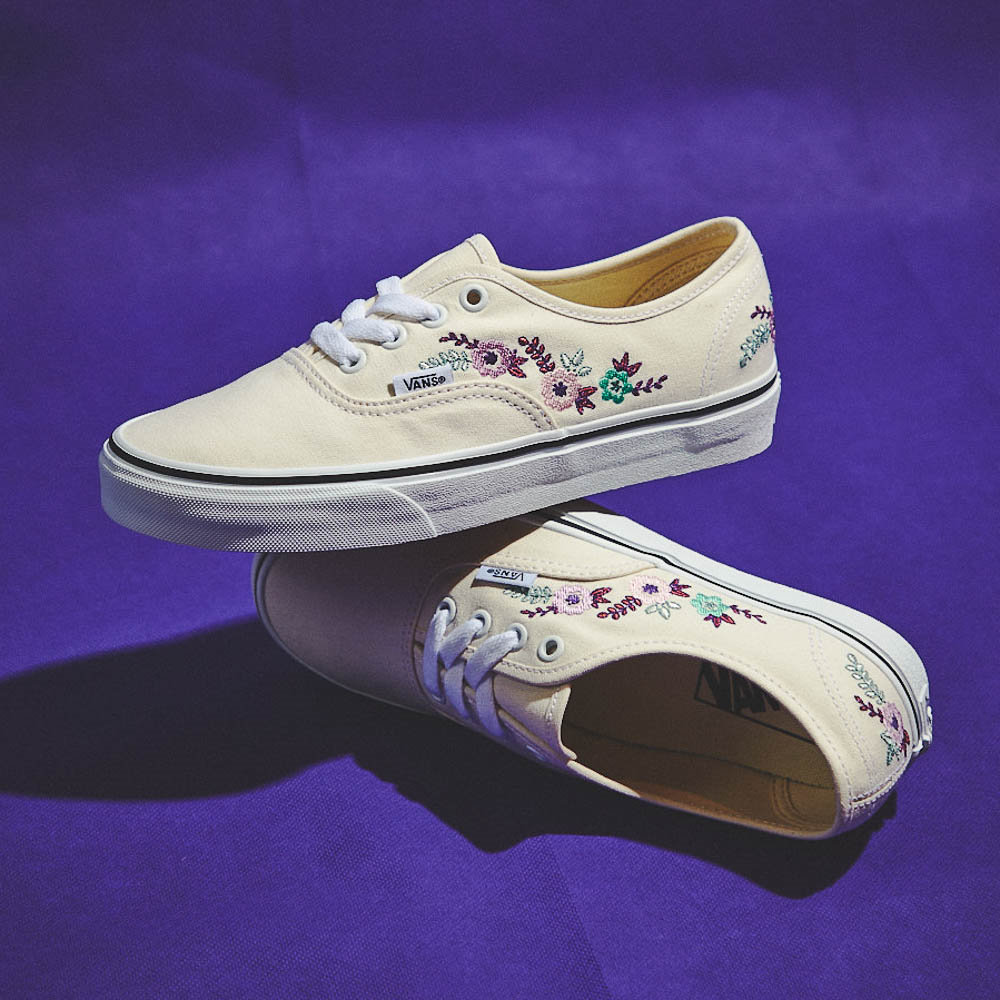 Vans Authentic Skate Shoe - Marshmallow / Floral | Journeys