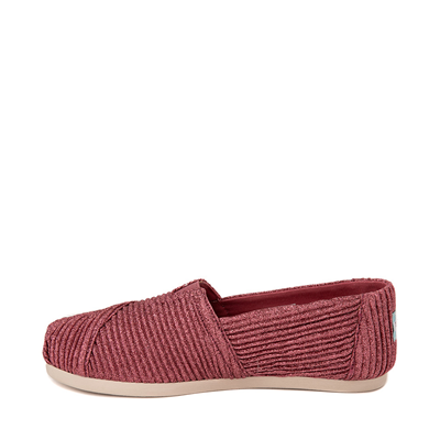 Alternate view of Womens TOMS Classic Glimmer Slip On Casual Shoe - Rose