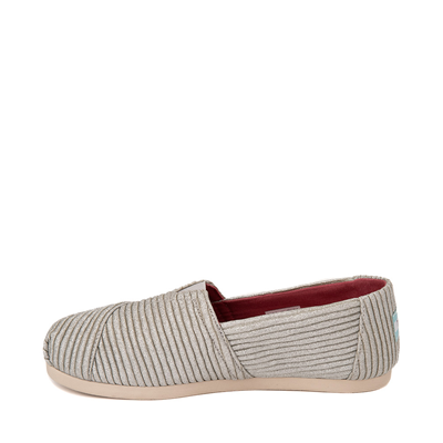 Alternate view of Womens TOMS Classic Glimmer Slip On Casual Shoe - Silver
