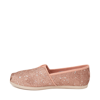 Alternate view of Womens TOMS Classic Glimmer Slip On Casual Shoe - Rose Gold