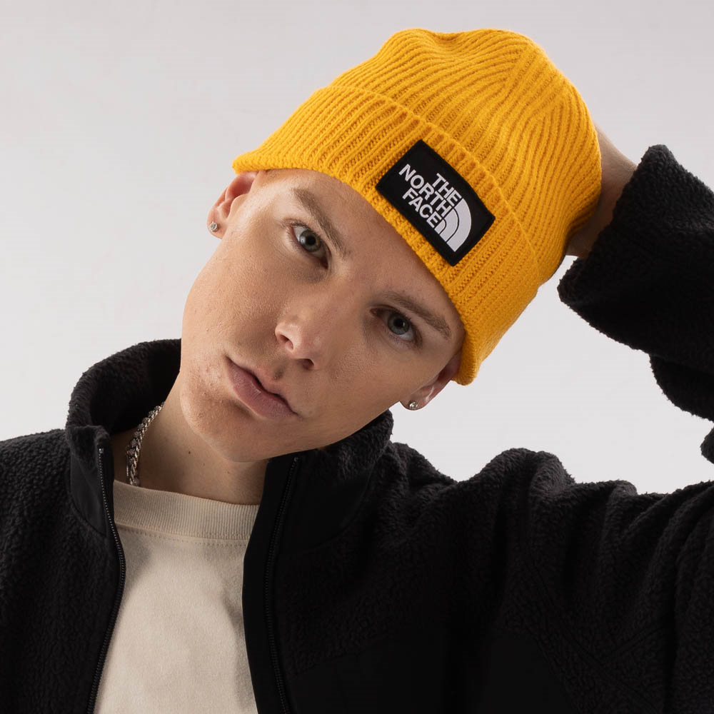 The North Face Logo Box Beanie - Summit Gold | Journeys