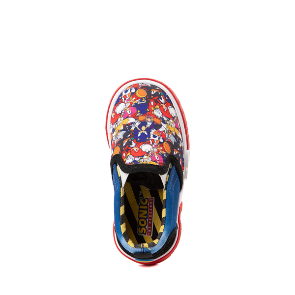 alternate view Ground Up Sonic The Hedgehog™ Slip-On Sneaker - Toddler - Blue / MulticolorALT2