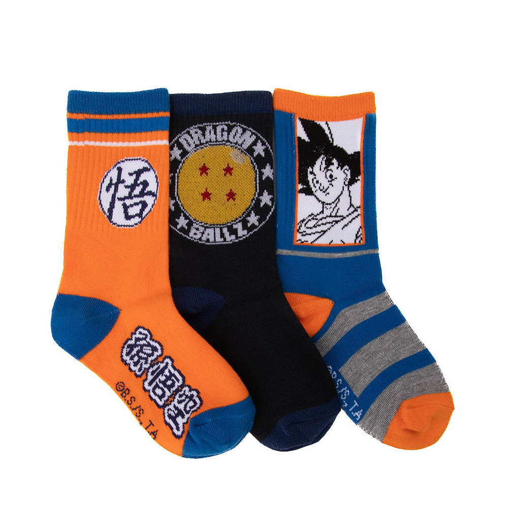 Dragon Ball Z Crew Socks 3 Pack - Little Kid - Multicolor
