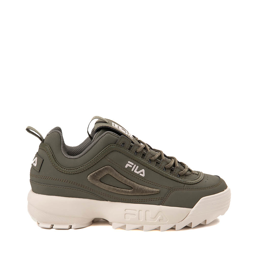 Womens Fila Disruptor 2 Premium Athletic Shoe - Dusty Olive / Turtledove