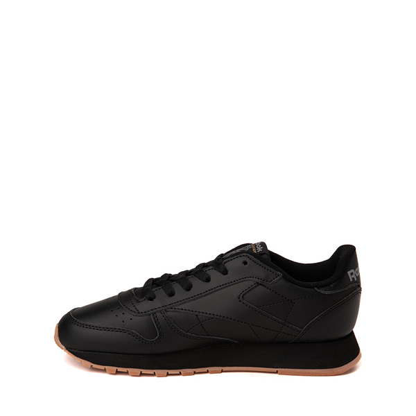 alternate view Reebok Classic Leather Athletic Shoe - Big Kid - Black / GumALT1