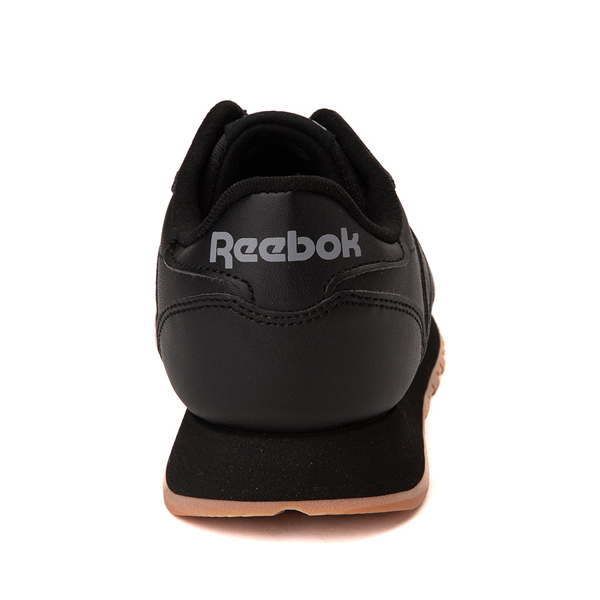 alternate view Reebok Classic Leather Athletic Shoe - Big Kid - Black / GumALT4