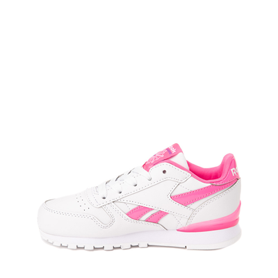 Alternate view of Reebok Classic Leather Step 'n' Flash Athletic Shoe - Little Kid - White / Atomic Pink