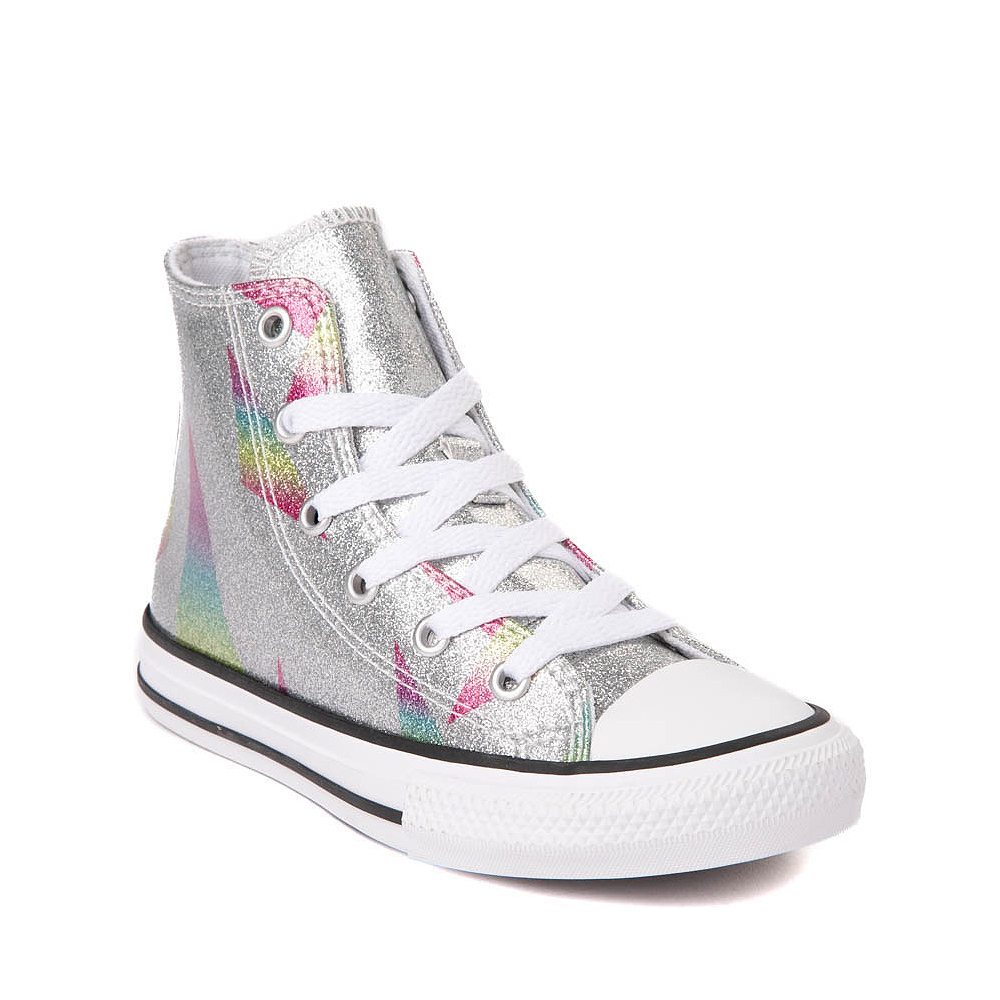 Glitter converse high outlet tops silver