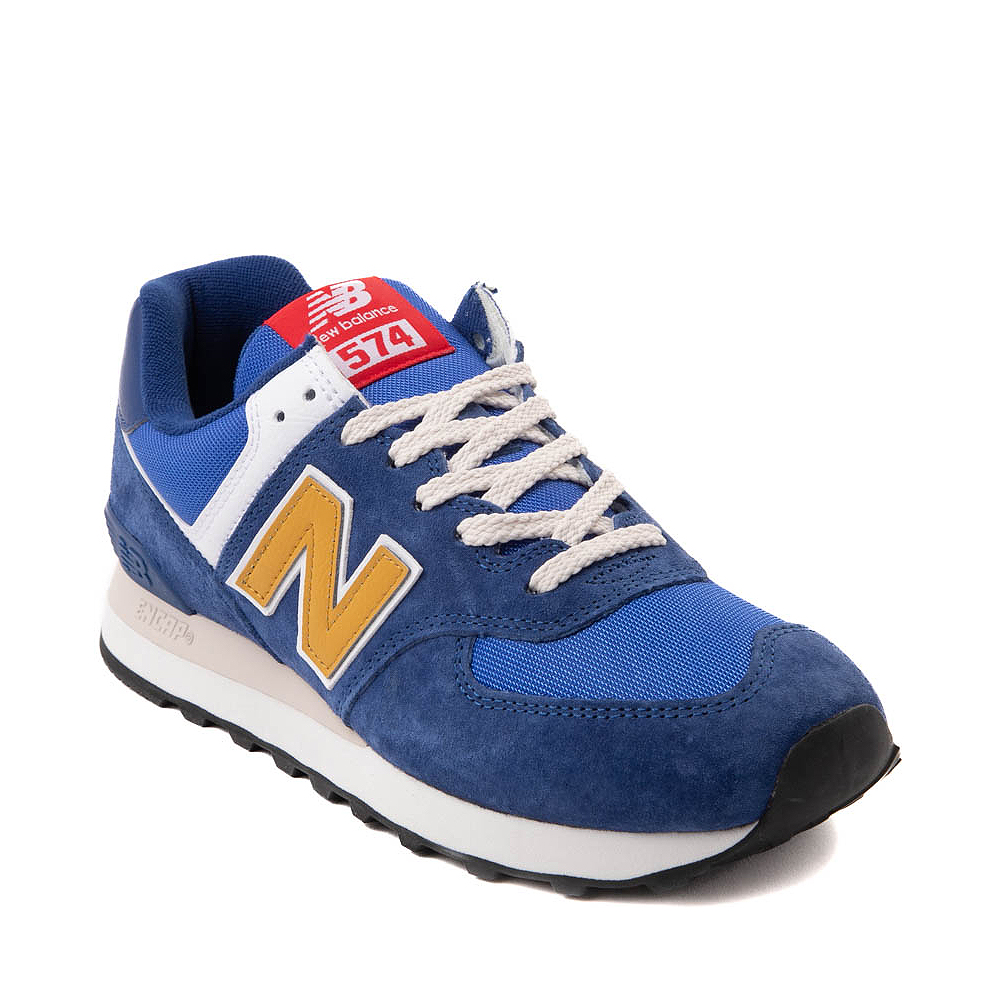 Mens New Balance 574 Athletic Shoe - Navy / Gold | Journeys