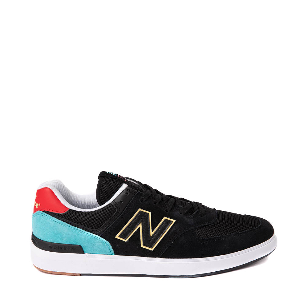 Mens New Balance 574 Court Athletic Shoe - Black / Aquamarine