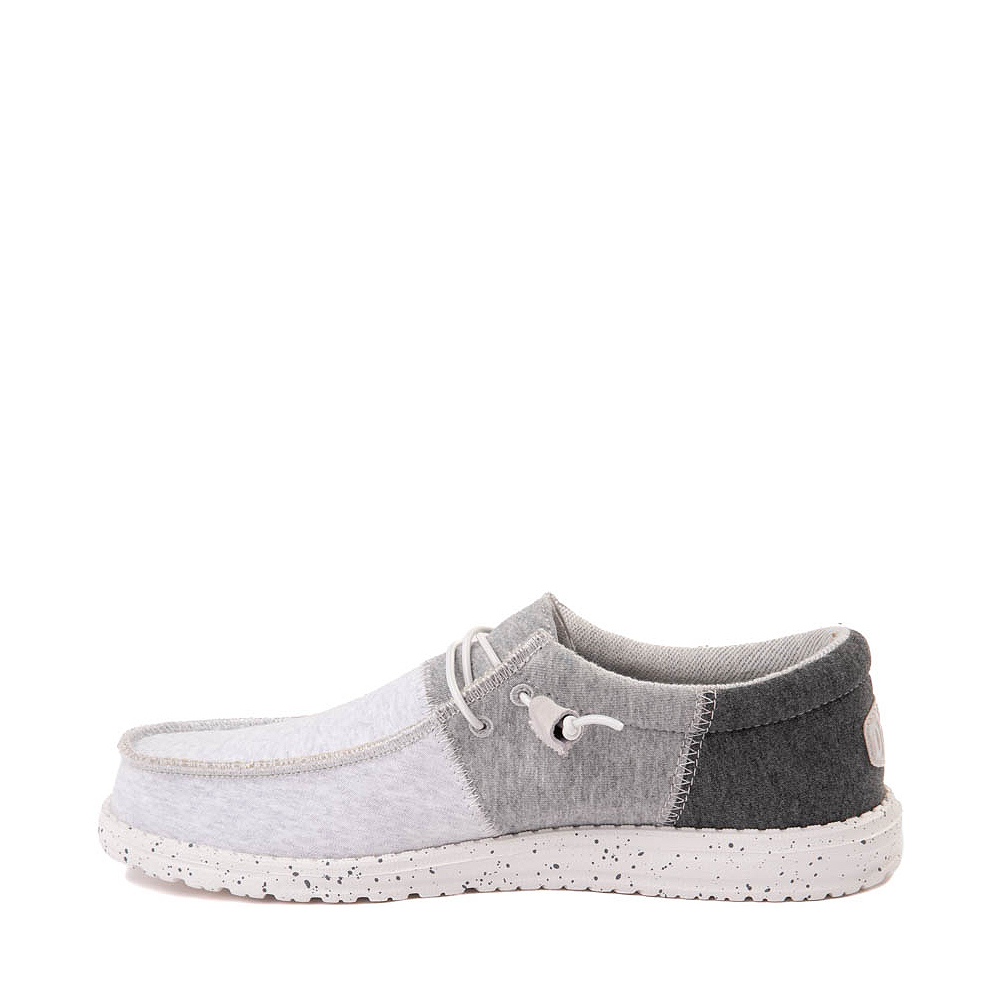 Mens HEYDUDE Wally Tri Varsity Casual Shoe - Grey | Journeys