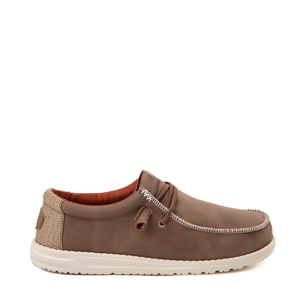 Mens Hey Dude Wally Craft Leather Casual Shoe - Tan