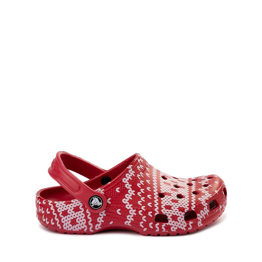 Crocs Classic Holiday Sweater Clog - Little Kid / Big Kid - Red / White