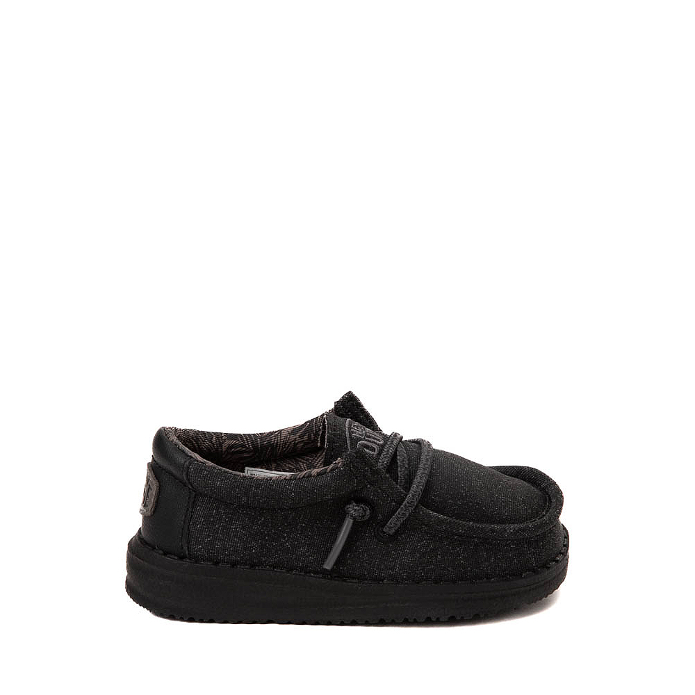 Hey Dude Wally Casual Shoe - Toddler - Black Monochrome