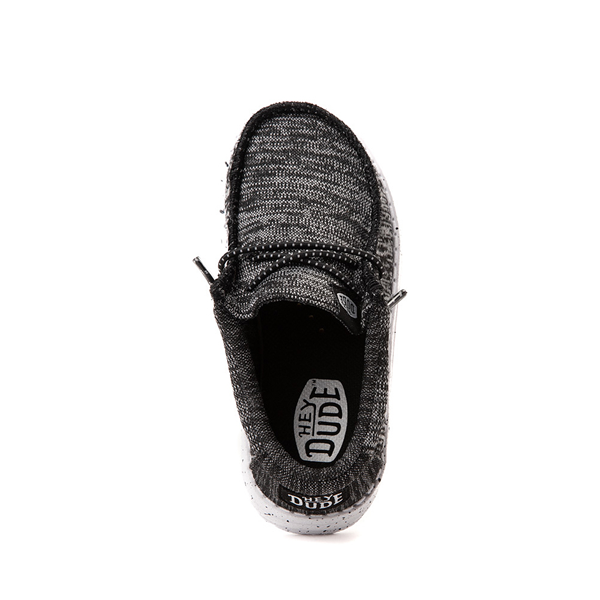 alternate view Hey Dude Wally Casual Shoe - Toddler - Black / WhiteALT2