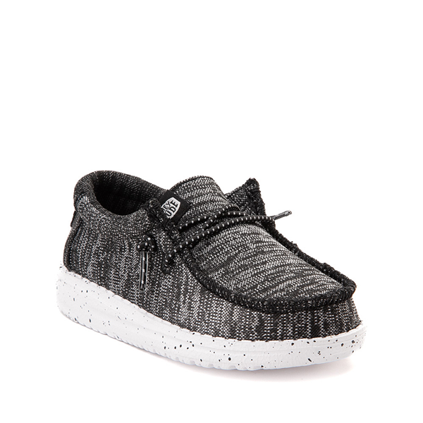 alternate view Hey Dude Wally Casual Shoe - Toddler - Black / WhiteALT5
