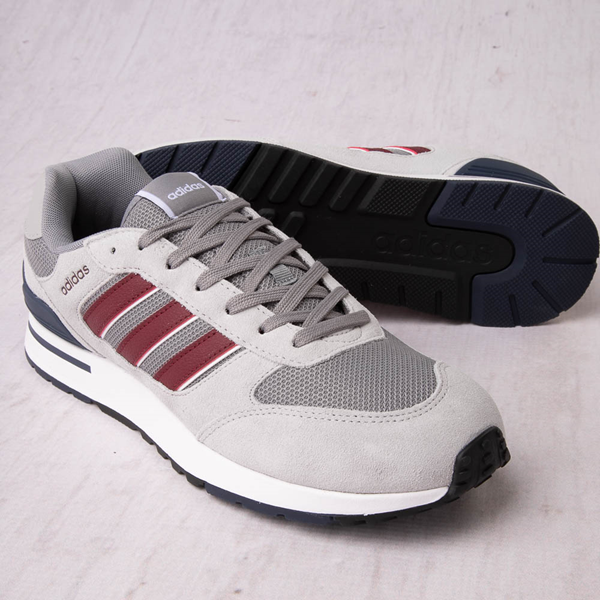 Mens adidas Run 80s Athletic Shoe - Grey / Shadow Red Navy