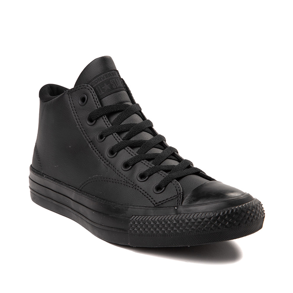 alternate view Converse Chuck Taylor All Star Malden Street Mid Leather Sneaker - Black MonochromeALT5