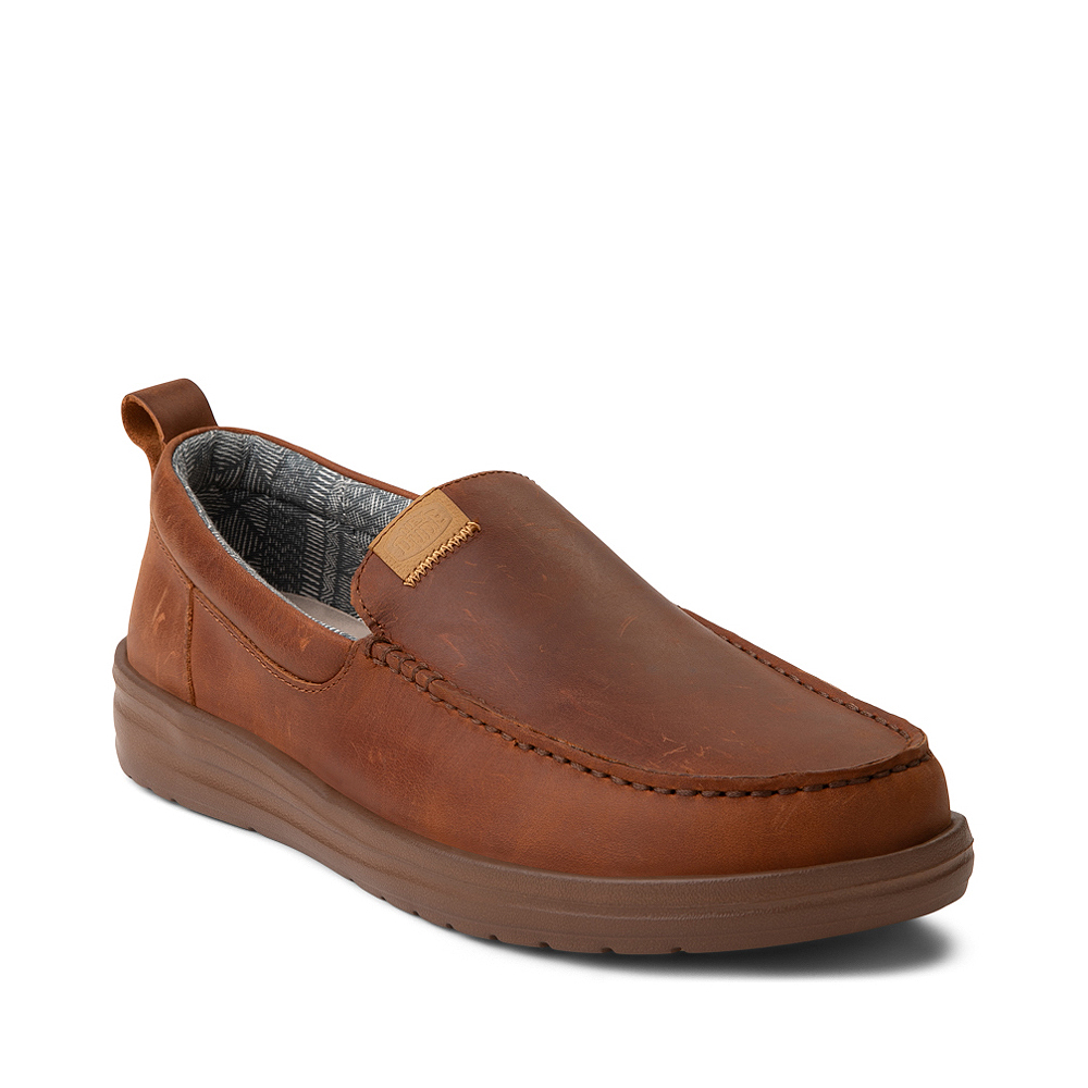 Mens HEYDUDE Wally Grip Slip-On Moc Casual Shoe - Brown | Journeys