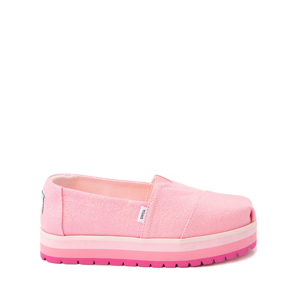 Main view of TOMS Classic Slip On Platform Casual Shoe - Little Kid / Big Kid - Pink