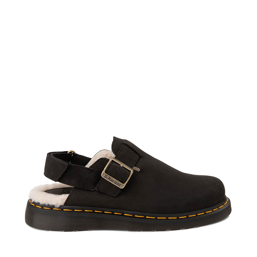 Dr. Martens Jorge II Faux Fur Lined Mule - Black | Journeys