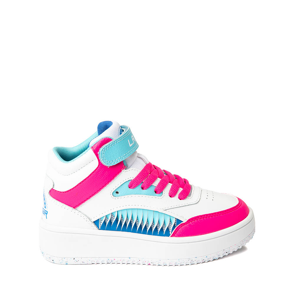 LA Gear Flame Hi Athletic Shoe - Little Kid - White / Pink / Blue