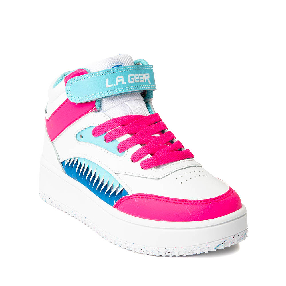 LA Gear Flame Hi Athletic Shoe - Little Kid - White / Pink / Blue ...