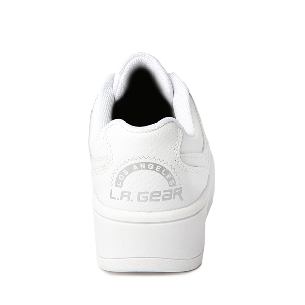 alternate view LA Gear Flame Low Athletic Shoe - Little Kid - White / SilverALT4