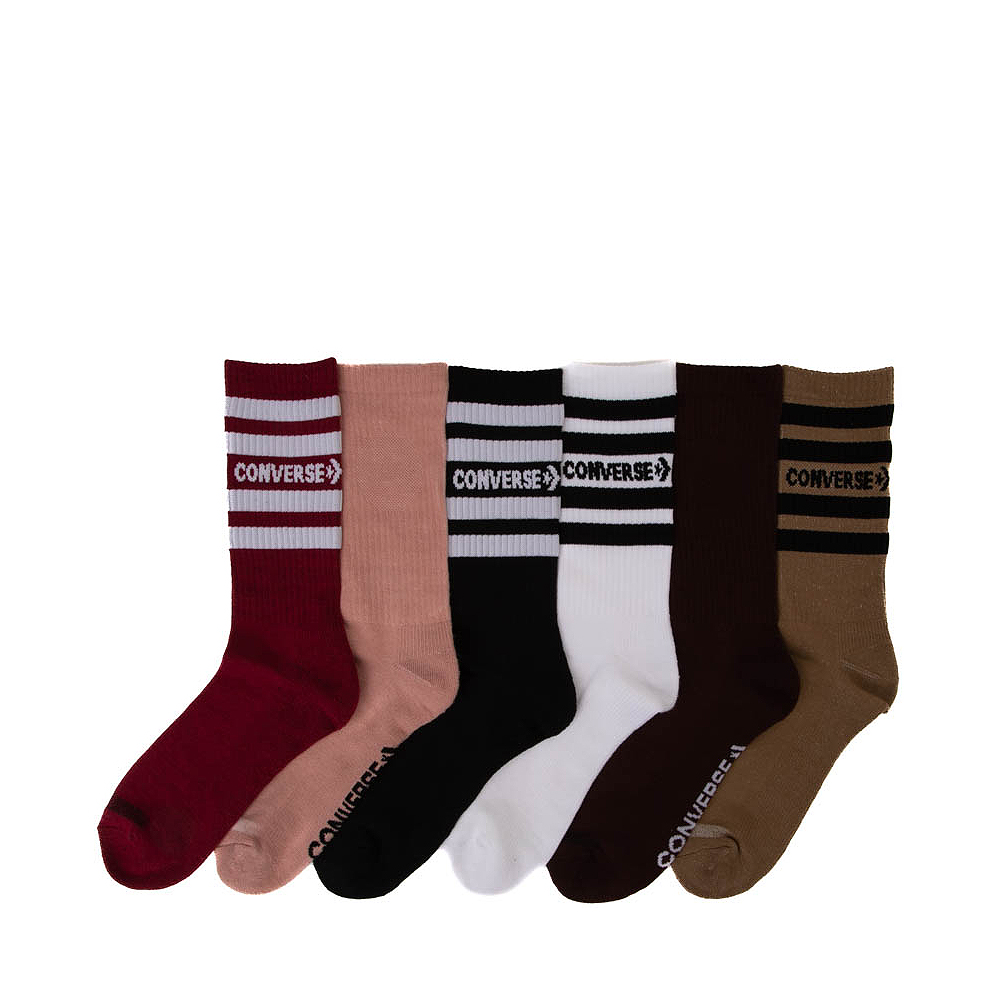 Womens Converse Crew Socks 6 Pack - Multicolor | Journeys