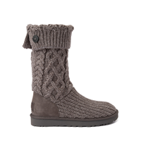 Womens UGG Classic Cardi Cabled Knit Boot Gray Journeys