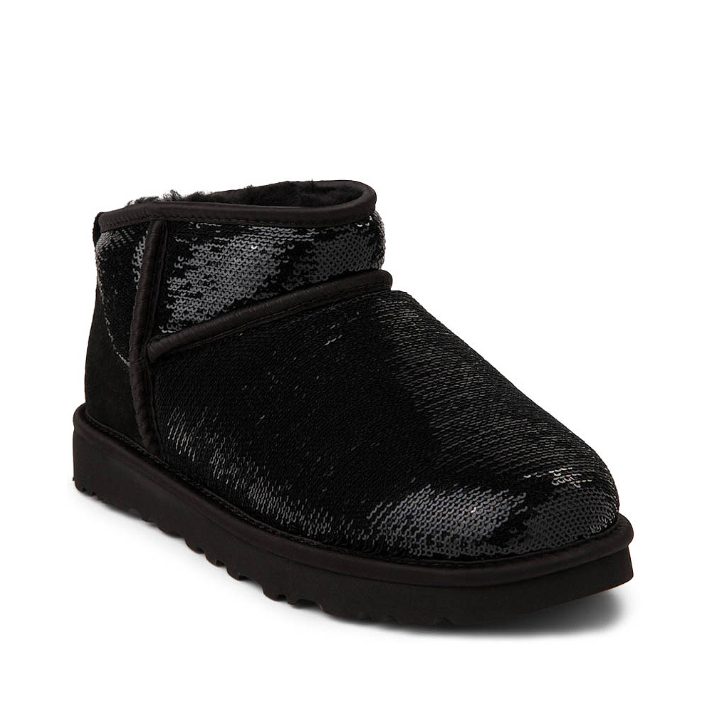 Womens UGG® Classic Ultra Mini Mirror Ball Boot - Black | Journeys