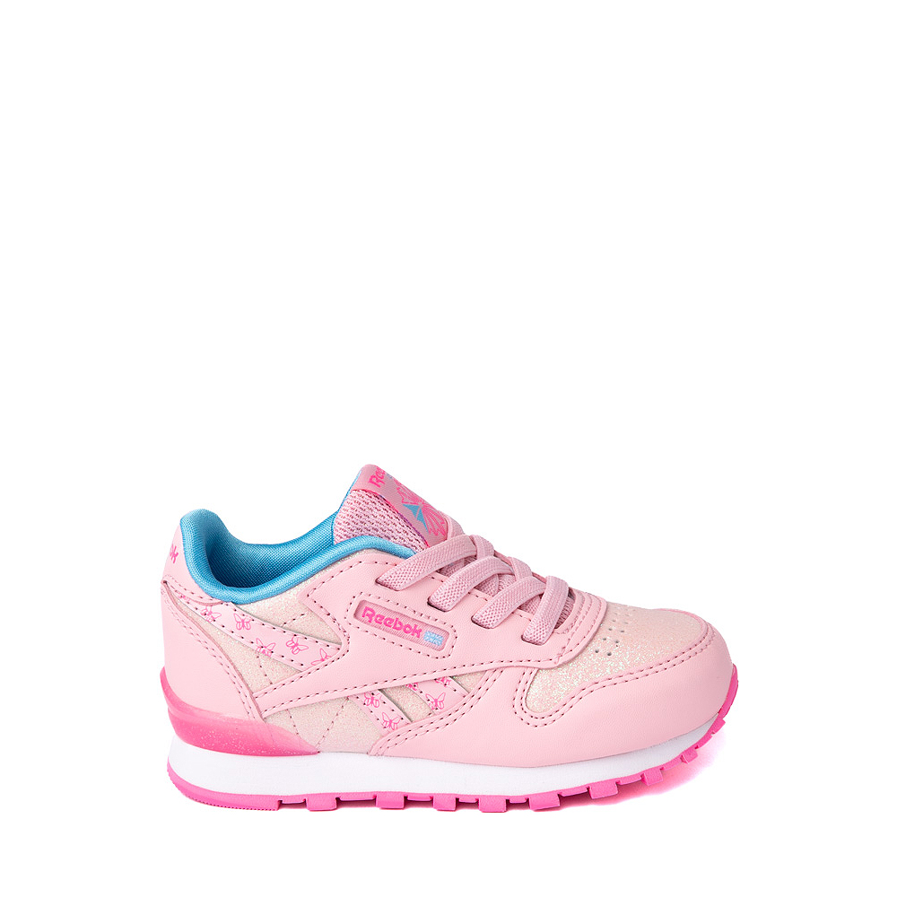 Reebok Classic Leather Step 'n' Flash Athletic Shoe - Baby / Toddler - Pink Glow / Atomic Pink