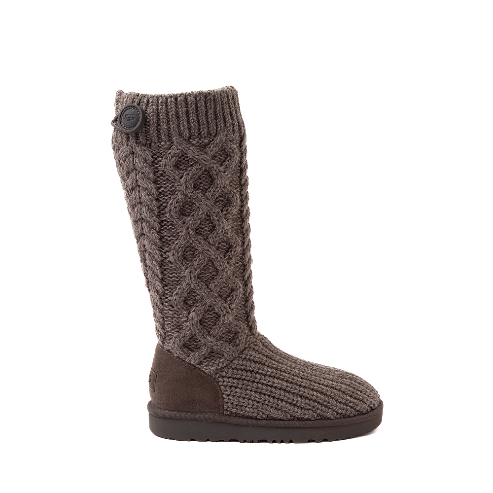 UGG® Classic Cardi Cabled Knit Boot - Little Kid / Big Kid - Grey ...