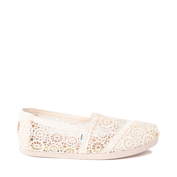 Main view of Womens TOMS Alpargata Crochet Slip On Casual Shoe - Natural