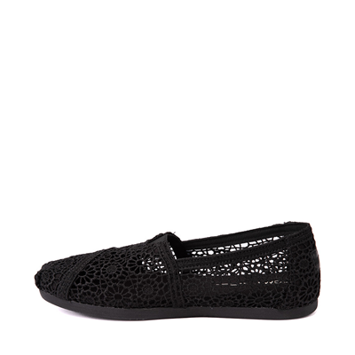 Alternate view of Womens TOMS Classic Crochet Slip On Casual Shoe - Black