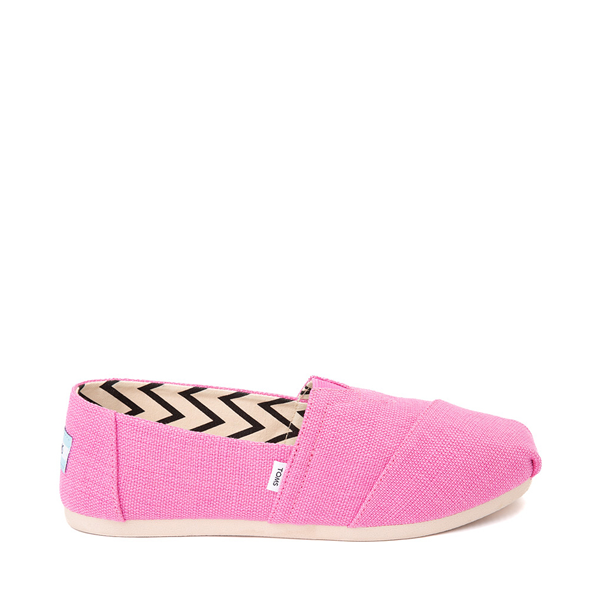 Main view of Womens TOMS Classic Slip On Casual Shoe - Pink