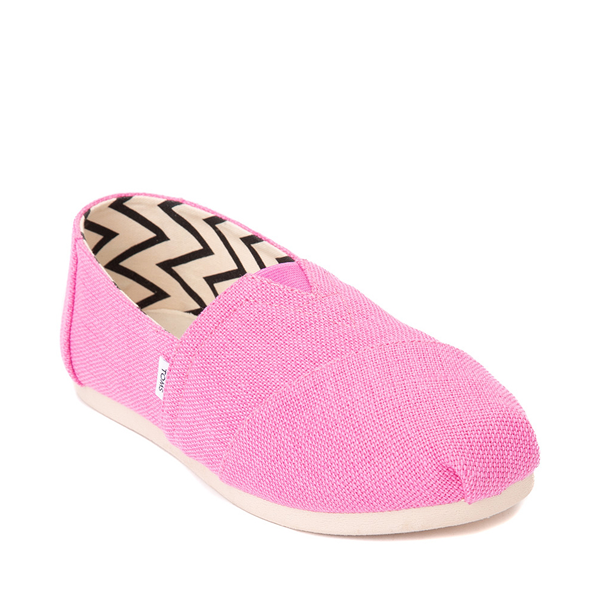 alternate view Womens TOMS Classic Slip On Casual Shoe - PinkALT5
