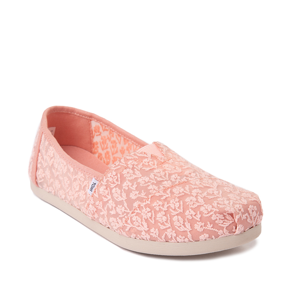 alternate view Womens TOMS Classic Lace Slip On Casual Shoe - BlushALT5