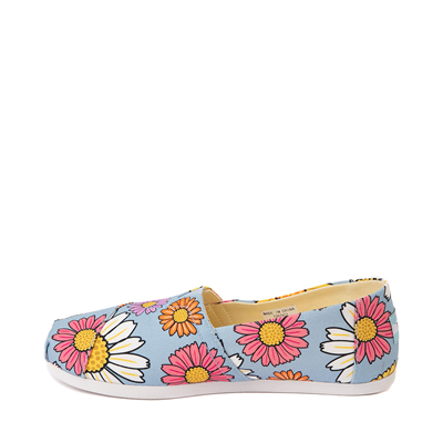 Alternate view of Womens TOMS Alpargata Slip On Casual Shoe - Blue / Daisies