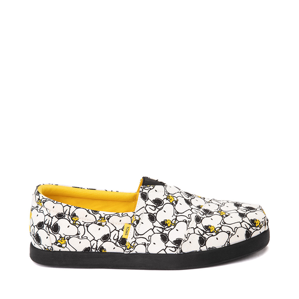 Mens TOMS Classic Peanuts Slip On Casual Shoe - Snoopy / Woodstock
