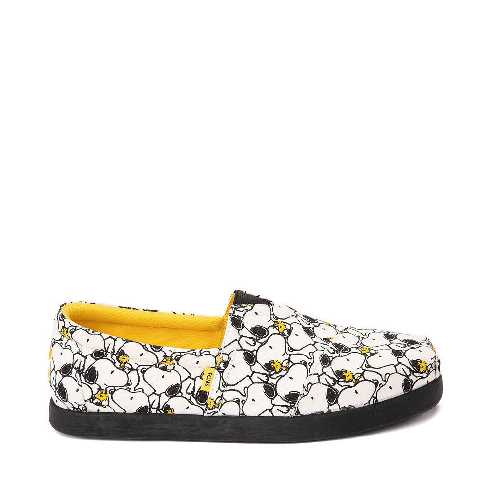 Mens TOMS x Peanuts Classic Slip On Casual Shoe - Snoopy / Woodstock