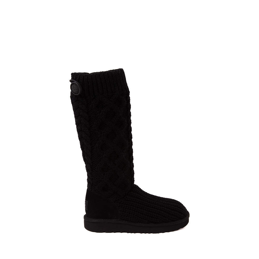UGG&reg; Classic Cardi Cabled Knit Boot - Toddler / Little Kid - Black