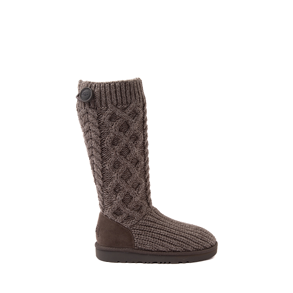 UGG&reg; Classic Cabled Knit Boot - Toddler / Little Kid - Grey