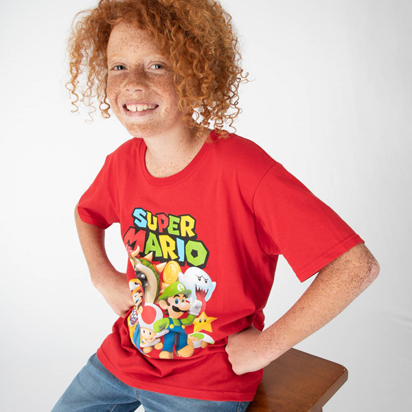 Main view of Super Mario And Friends Tee - Little Kid / Big Kid - Red