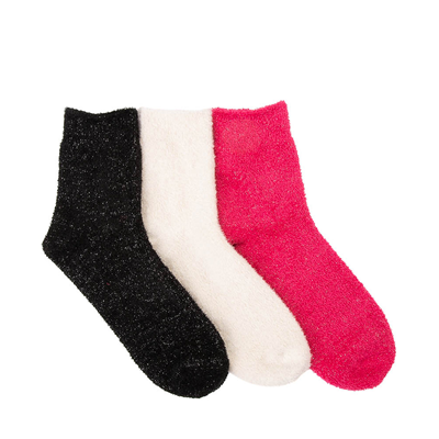 UGG Socks One Size Leda Fuzzy Cozy Crew - Black Stretch Warm