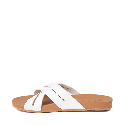 Alternate view of Womens Reef Cushion Spring Bloom Sandal - White / Tan